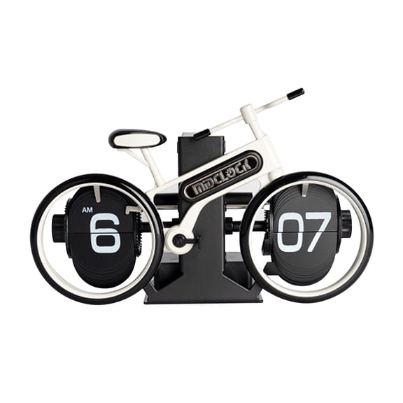 clock,Bike Turner Clock Table Clock Bike Clock Decor Table Flip Clock Decor Clock Cool Room Operated Clock Cool Battery Operated Clock Cool Room Office