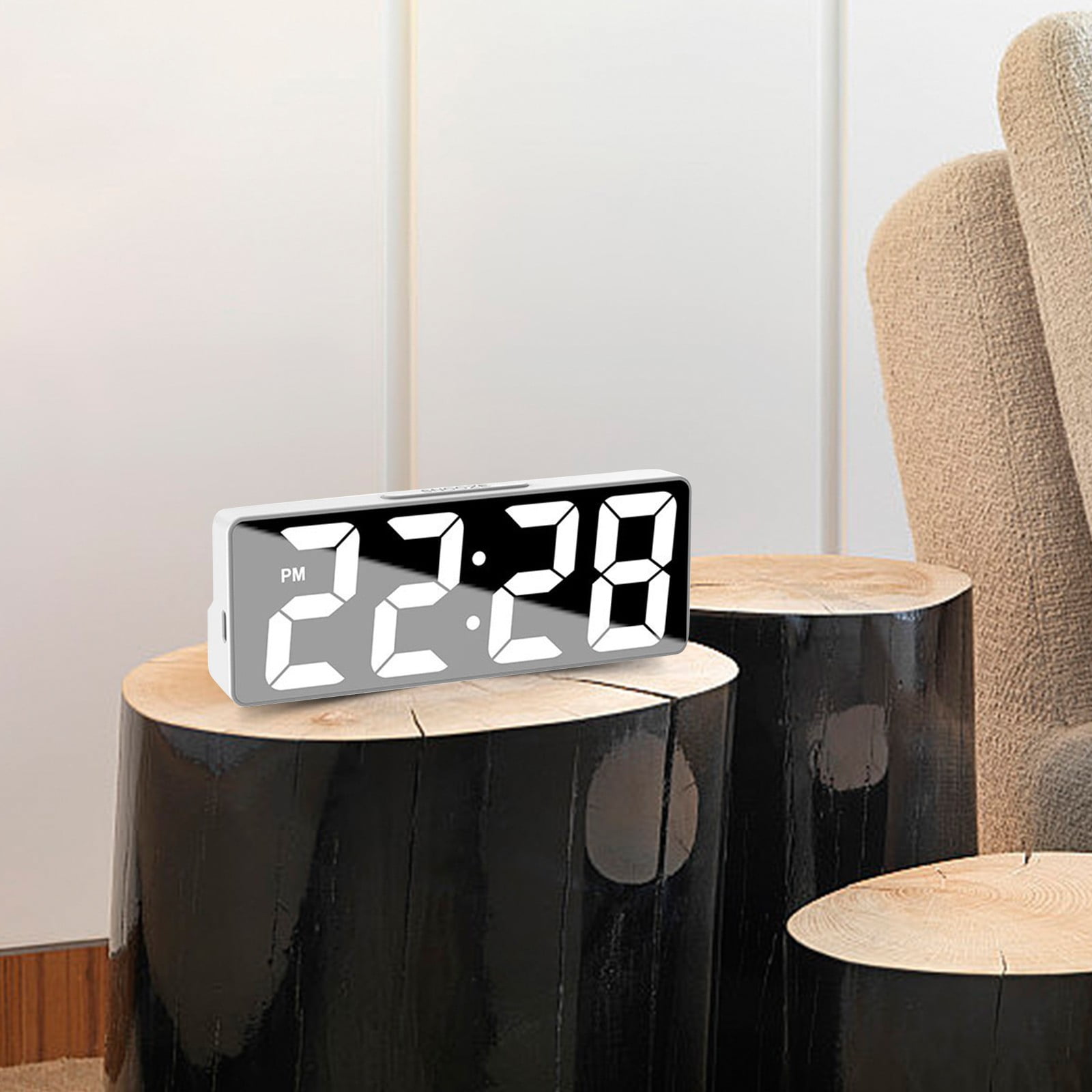 clock with date and time for elderly home decor digital alarm clocks