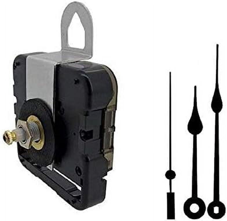clock movement kit with 5" black hands for dials up to 1/4"
