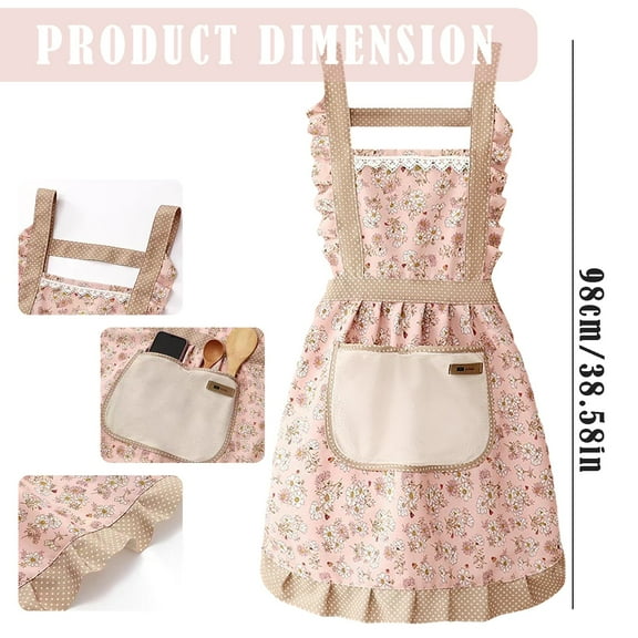 cloth aprons Cloth Apron Bib Apron For Messy Task Cloth Pink 1PC apron