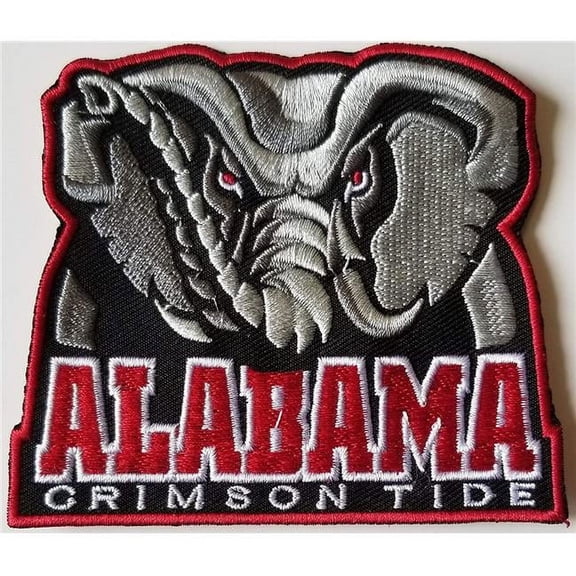 cloth hook and eye 0073-1 3.5 x 3 in. NCAA Alabama Crimson Tide University of Alabama Embroidered Patch