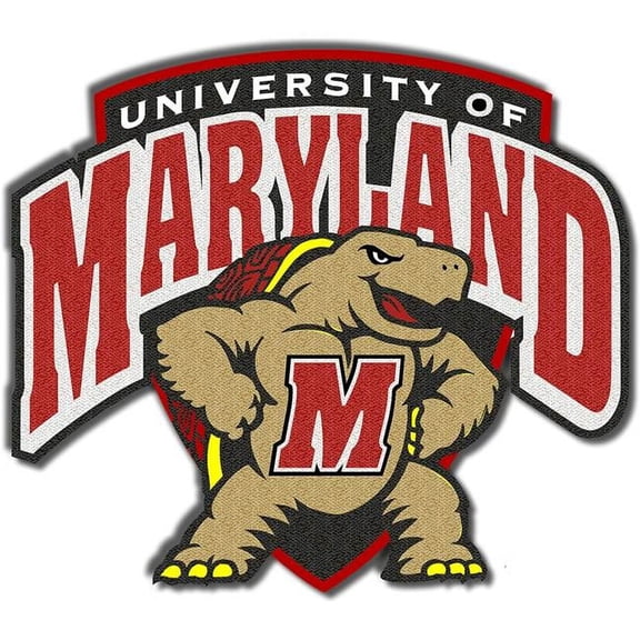 cloth hook and eye 3.5 x 3 in. NCAA Maryland Terrapins University of Maryland Embroidered Patch