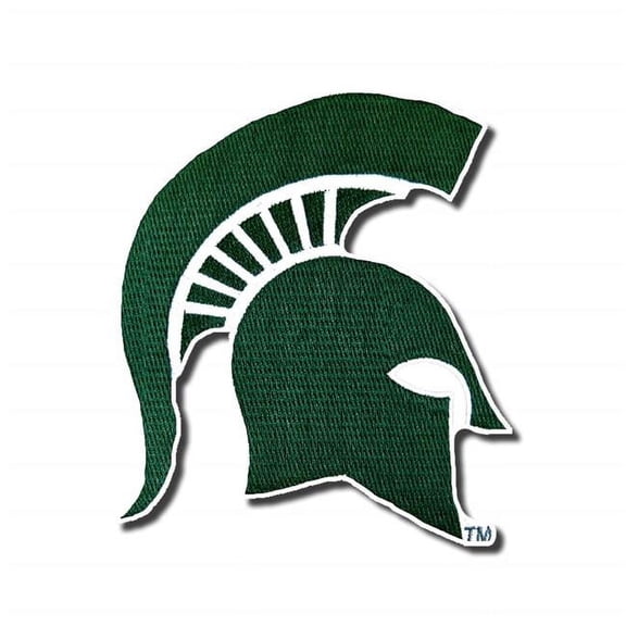 cloth hook and eye  3 x 3 in. NCAA Michigan State University Michigan State Spartans Embroidered Patch
