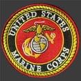 thumbnail image 1 of cloth hook and eye 32739 3.5 in. Dia. United States Marine Corps Embroidered Patch, 1 of 3