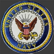 cloth hook and eye 32852 3.5 in. Dia. United States Navy Embroidered Patch