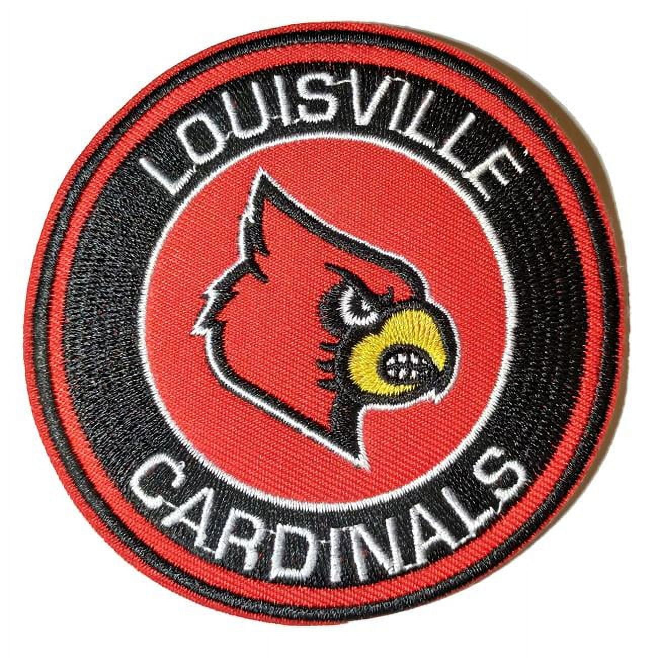 cloth hook and eye 52317 3.5 in. Dia. NCAA Louisville Cardinals University  of Louisville Embroidered Patch 