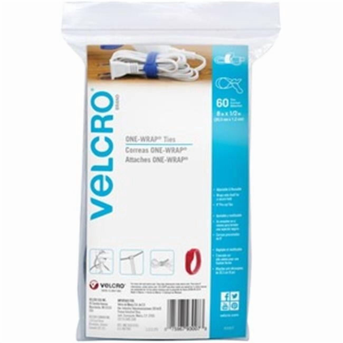 cloth hook and eye  8 x 0.5 in. Reusable Tie - Pack of 60