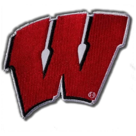 cloth hook and eye OI-D9EY-NXJA 3.5 x 2.75 in. NCAA Wisconsin Badgers University of Wisconsin Embroidered Patch