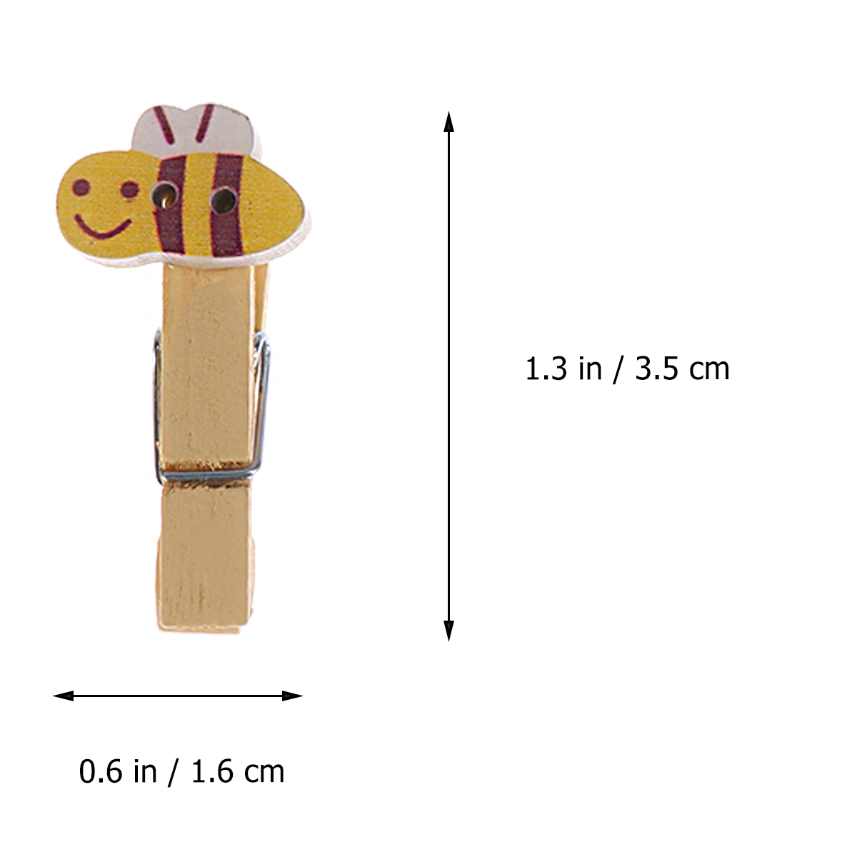 clothespins 10PCS Handmade Wood Clips with Twine Cartoon Bee Mini