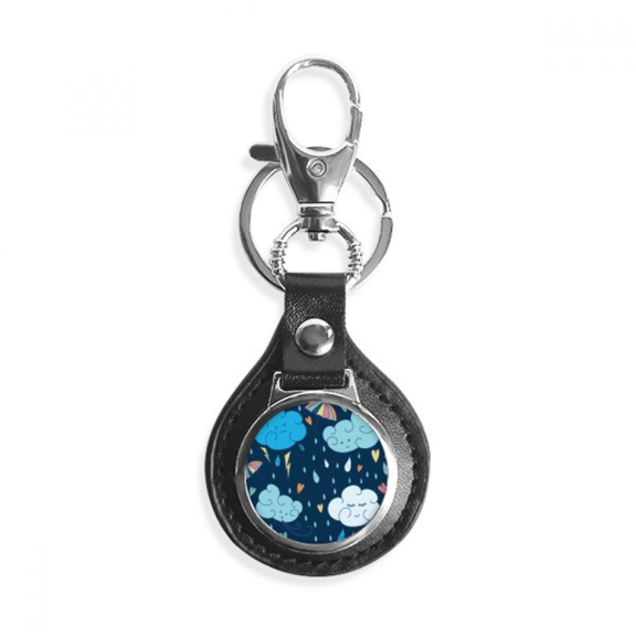 cloud umbrella rain heart key link chain keyholder finder hook metal