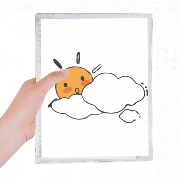 cloud weather sun illustration pattern notebook loose diary refillable journal statiry