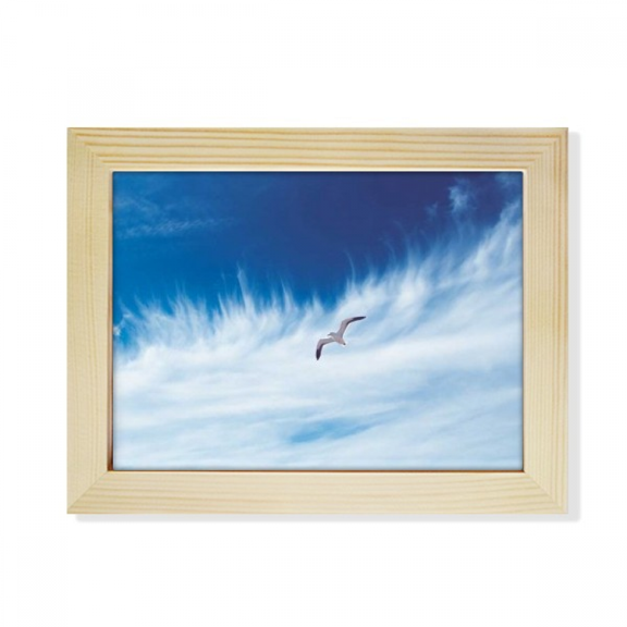 clouds bird blue desktop photo frame picture art decoration painting 6x8 inch