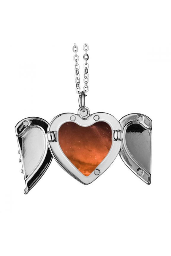 clouds red starry art deco fashion angel wings necklpendant fashion