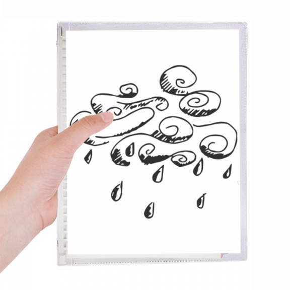 cloudy rainy hand painted pattern notebook loose diary refillable journal statiry