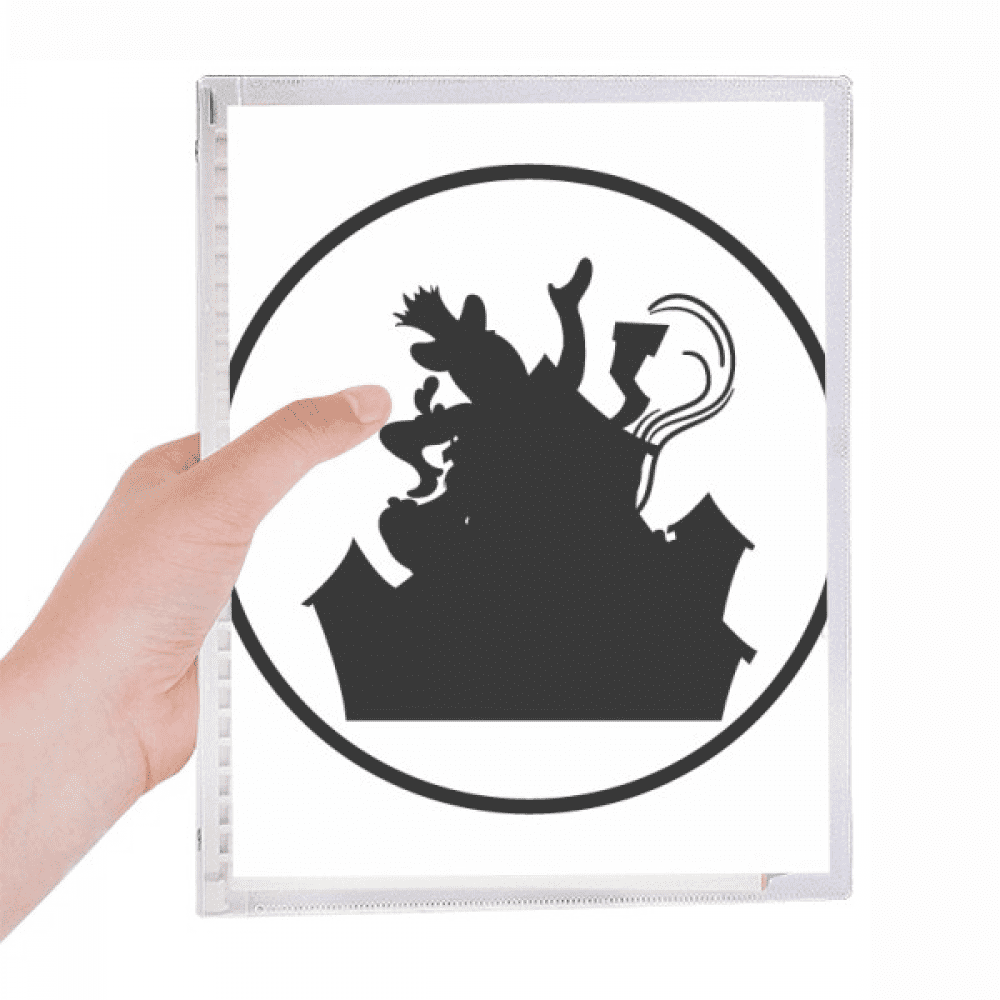 clown castle amusement park black outline notebook loose diary ...