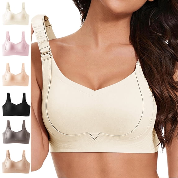 cltopsku Womens Wireless Bras Comfortable Seamless No Underwire Bra Full Support Lift Bralette Everyday Regular and Plus Size