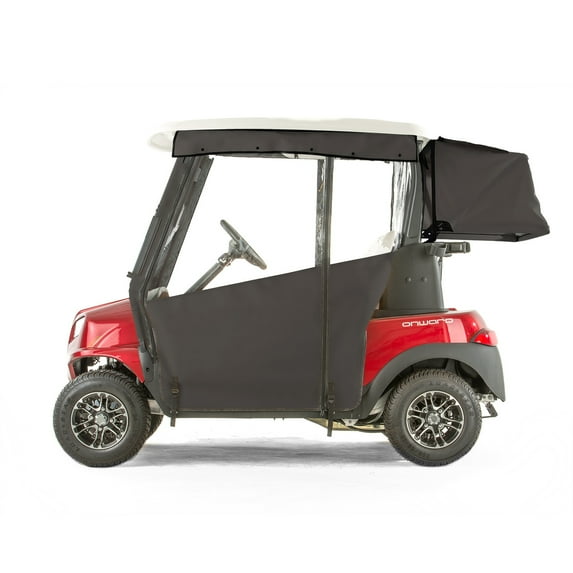 club car onward golf cart pro-touring sunbrella track enclosure - black