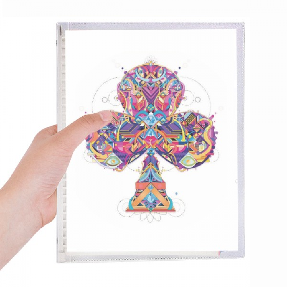 club playing cards geometric pattern notebook loose diary refillable journal statiry