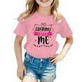 thumbnail image 1 of cnuiaeg Girls Shirts Kid Girls Cute Graphic Round Neck Short Sleeve Tee Summer Casual T Shirt Size:7-8 Years, 1 of 5