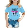 thumbnail image 1 of cnuiaeg Girls Shirts Kid Girls Cute Graphic Round Neck Short Sleeve Tee Summer Casual T Shirt Size:7-8 Years, 1 of 5