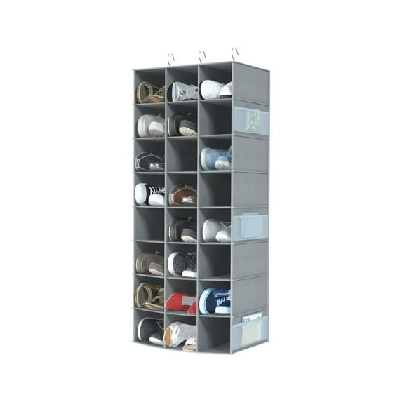 coastal rose Hanging Shoe Organizer for Closet, 24 Sections Shoe Holder Hanger Rack, Space-saving Shoe Organizers and Storage