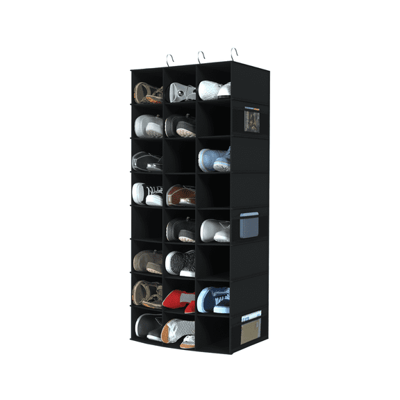 coastal rose Hanging Shoe Organizer for Closet, 24 Sections Shoe Holder Hanger Rack, Space-saving Shoe Organizers and Storage