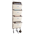 thumbnail image 1 of coastal rose Over The Door File Organizer, 4 Pockets Mail Organizer Holder Wall Mount Hanging File Folders Storage Organizer for Office, Home, Paper, Document, Chart, 1 of 7
