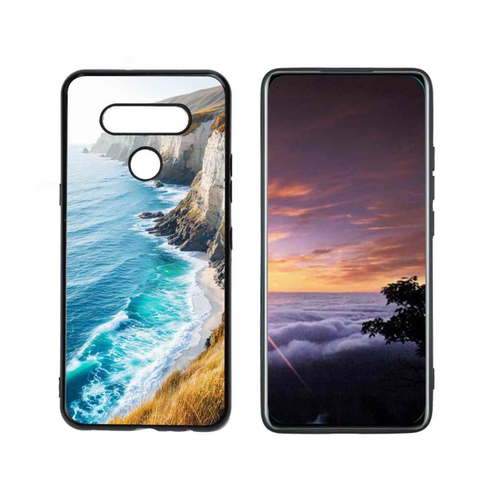 coastline phone case for LG K51 for Women Men Gifts,Flexible Painting