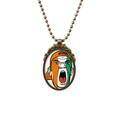 thumbnail image 1 of coate d'ivoire makeup cap antique necklace vintage bead pendant keychain, 1 of 3