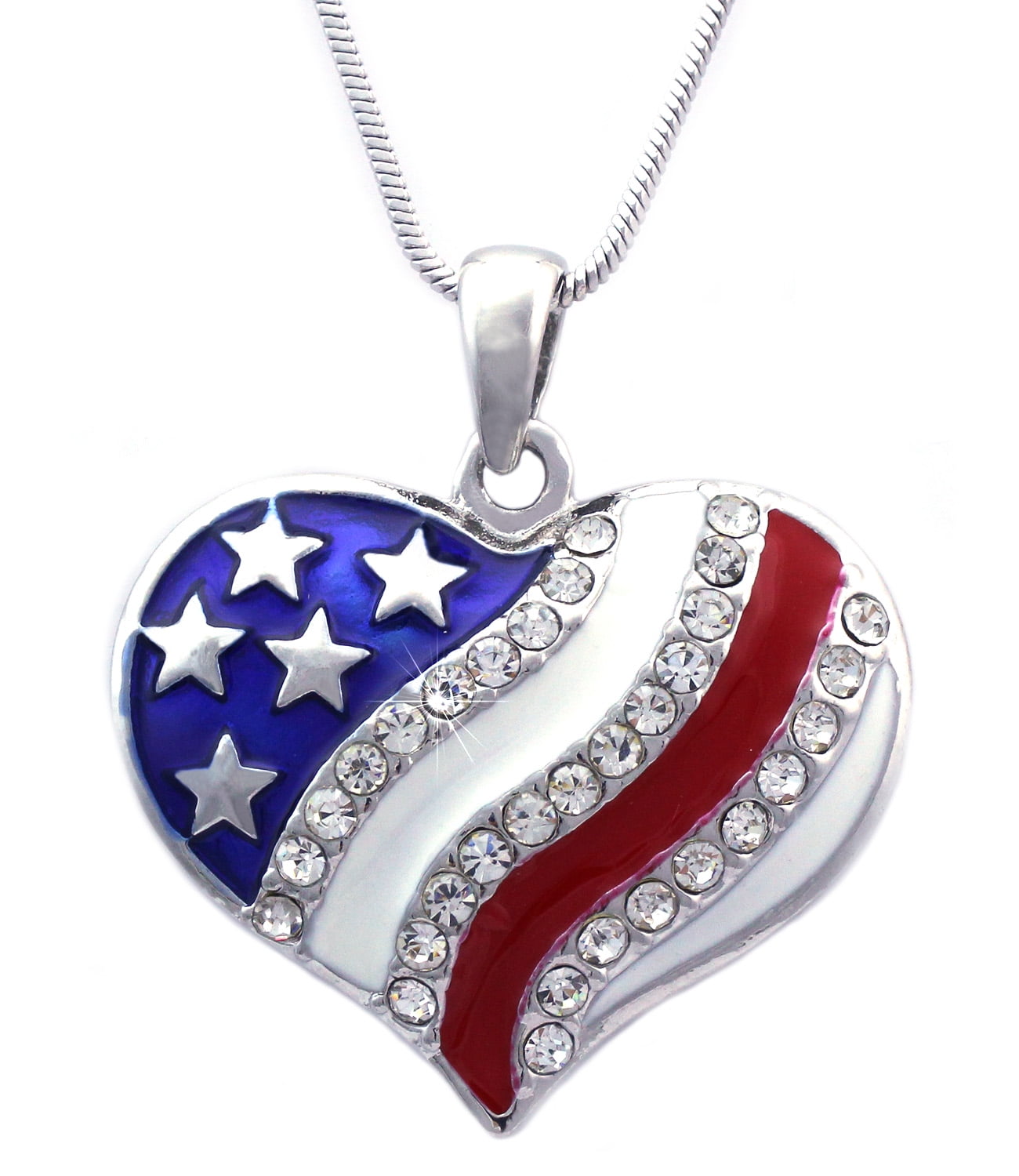 4th of July Necklace American Jewelry Patriotic Star Pendant USA Flag  Necklace Patriot Jewelry Sparkly Star Necklace on Choice Chain or Cord -  Etsy