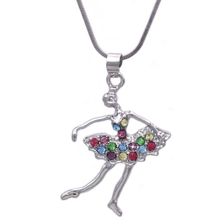 cocojewelry Ballerina Ballet Dancer Pendant Necklace Jewelry