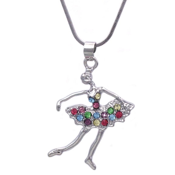cocojewelry Ballerina Ballet Dancer Pendant Necklace Jewelry