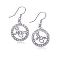 thumbnail image 1 of cocojewelry Number One #1 MOM Circle of Love Earrings Mother's Day Gift, 1 of 3