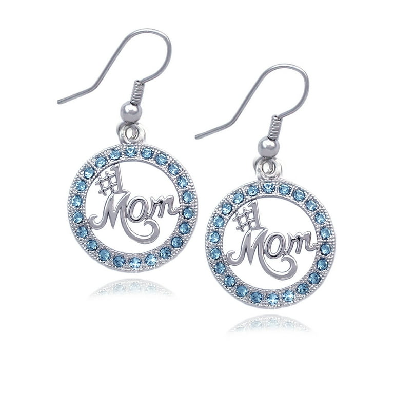 cocojewelry Number One #1 MOM Circle of Love Earrings Mother's Day Gift 