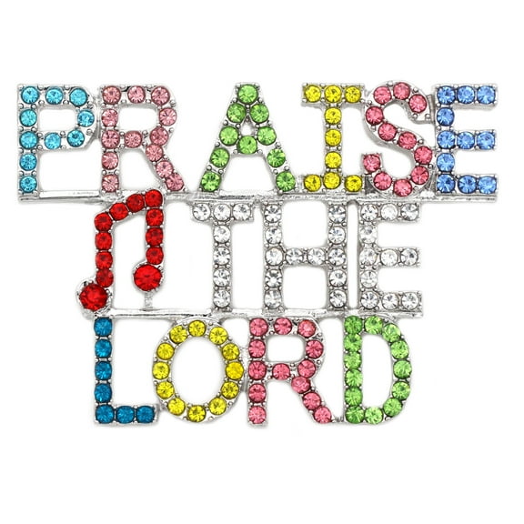 cocojewelry Praise The Lord Word Bible Verse Christian Brooch Pin