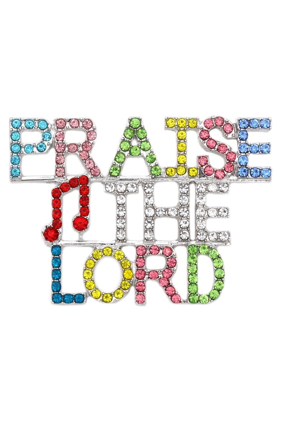 Praise The Lord Word Bible Verse Christian Brooch Pin