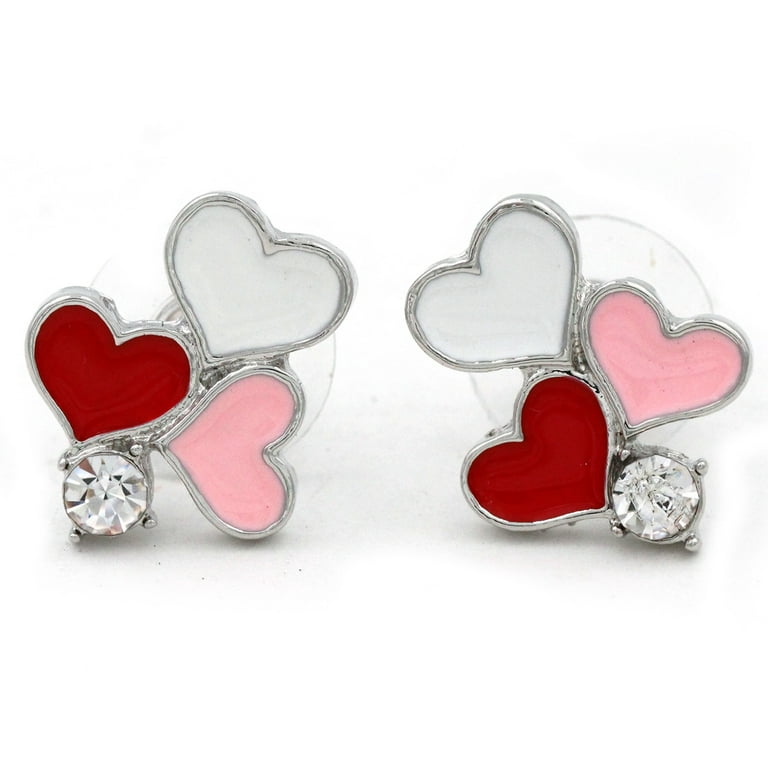 Triple Heart Valentines Earrings