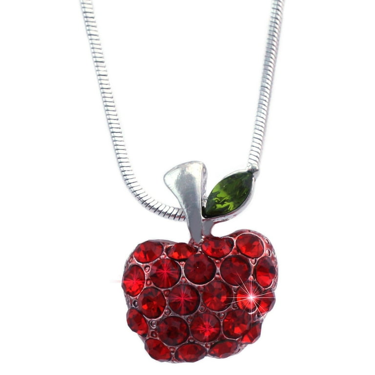 cocojewelry Small Red Apple Pendant Necklace Jewelry Gift For