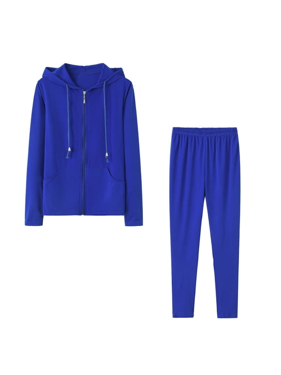 2 Piece Sets for Women Zip Up Hoodies and Sweatpants Spring Fall Sweatsuits Lounge Sets Tracksuits Two Piece Travel Outfits