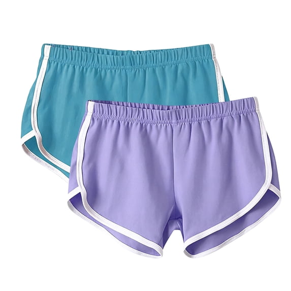 cocolona 2PC Womens Summer Casual Mini Athletic Shorts Elastic Waist Stretch Slim Workout Gym Running Yoga Shorts