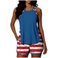thumbnail image 1 of cocolona 4th of July Patriotic Tankini Swimsuits for Women Independence Day Two Piece Modest Bathing Suit with Boyshorts Holiday Vacation Beach Swimwear, 1 of 6
