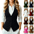 thumbnail image 1 of cocolona Blazer Waistcoat for Women Dressy Casual Sleeveless Button Down Layer Blazer For Work Office Outfits, 1 of 8