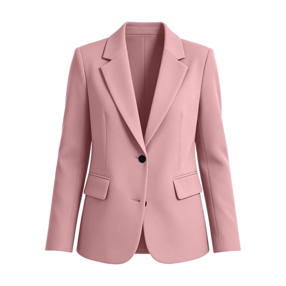 cocolona Blazers for Women Business Casual Lapel Open Front Long Sleeve Button Suit Jacket Work Office Blazer with Pockets