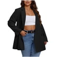 thumbnail image 1 of cocolona Blazers for Women Fashion Casual Loose Business Casual Office Work Jackets Fall Long Sleeve Button Suit Coat, 1 of 6