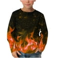 thumbnail image 1 of cocolona Boys Long Sleeve Print Shirts Cute Crew Neck T-shirt Fall Casual Lightweight Pullover Tops 3-14 Years, 1 of 4