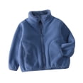 thumbnail image 1 of cocolona Boys and Girls Fuzzy Jacket Casual Long Sleeve Zip Up Fleece Warm Coat with Pockets Fall Winter Outwear Clothes 2-12 Years, 1 of 5