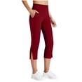 thumbnail image 1 of cocolona Capri Pants for Women Summer High Waisted Workout Yoga Leggings Casual Work Dress Pants with Pockets, 1 of 7