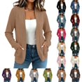 thumbnail image 1 of cocolona Cardigan Sweaters for Women Long Sleeve Open Front Knit Loose Cardigan Fall Solid Color Tops, 1 of 7