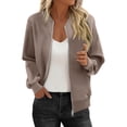 thumbnail image 1 of cocolona Fall Jackets Womens Zip Up Sweatshirts Tops Long Sleeve Casual Solid Color Jacket Coats with Pockets Winter Outfits, 1 of 7