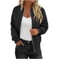 thumbnail image 1 of cocolona Fall Jackets Womens Zip Up Sweatshirts Tops Long Sleeve Casual Solid Color Jacket Coats with Pockets Winter Outfits, 1 of 8